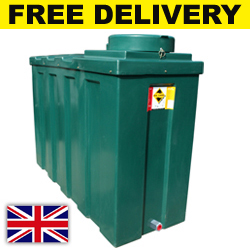 Slimline Bunded Oil Tank 1000 Litre Bottom Outlet