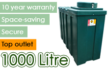 Slimline Bunded Oil Tank 1000 Litre Top Outlet