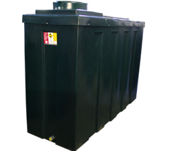 Slimline Bunded Oil Tank 1900 Litre Bottom Outlet 