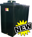 Slimline Bunded Oil Tank 1900 Litre Bottom Outlet