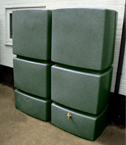 2 x EcoPillar 800L Water Butts - Green Marble