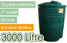 3000 litre slimline bunded oil tank