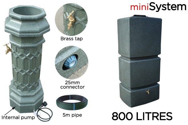 Rainwater Harvesting MiniSystem 800 Litre 
