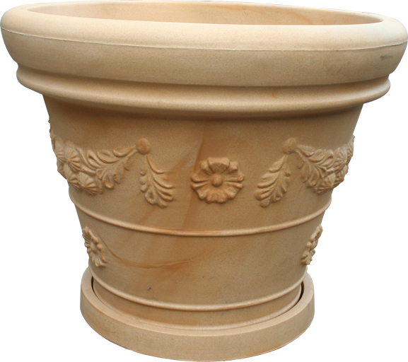 Mediterranean Sandstone Garden Planter Large