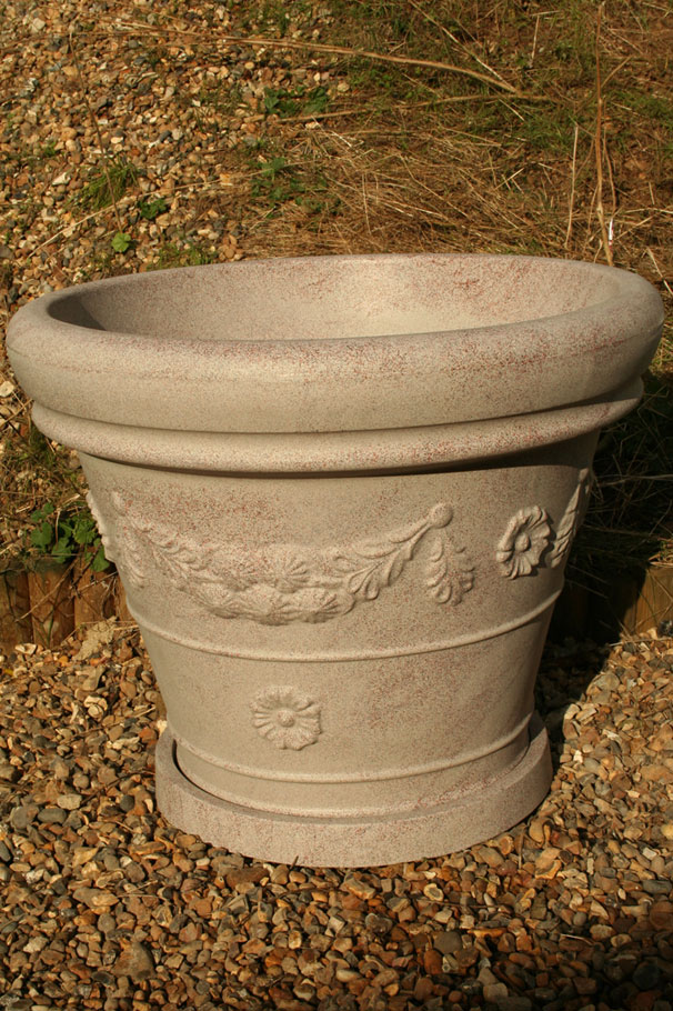 Pink Granite Garden Planter Large