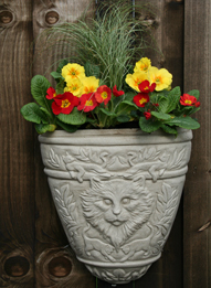 Cat Wall Planter - Limestone