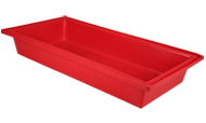 Shallow dog bath - red